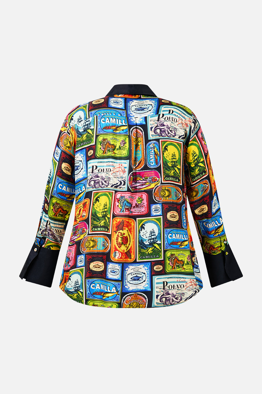 The CAMILLA ONE SHOULDER DRESS WITH BLOUSON SLEEVE THRONE GAMES in our THRONE GAMES print.