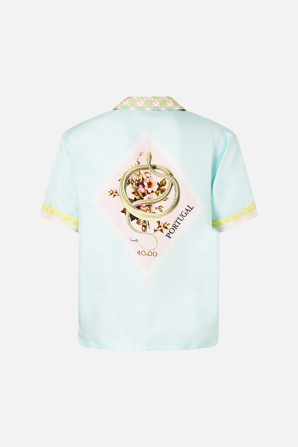 SHORT SLEEVE CABANA SHIRT WITH LOVE FROM LISBON