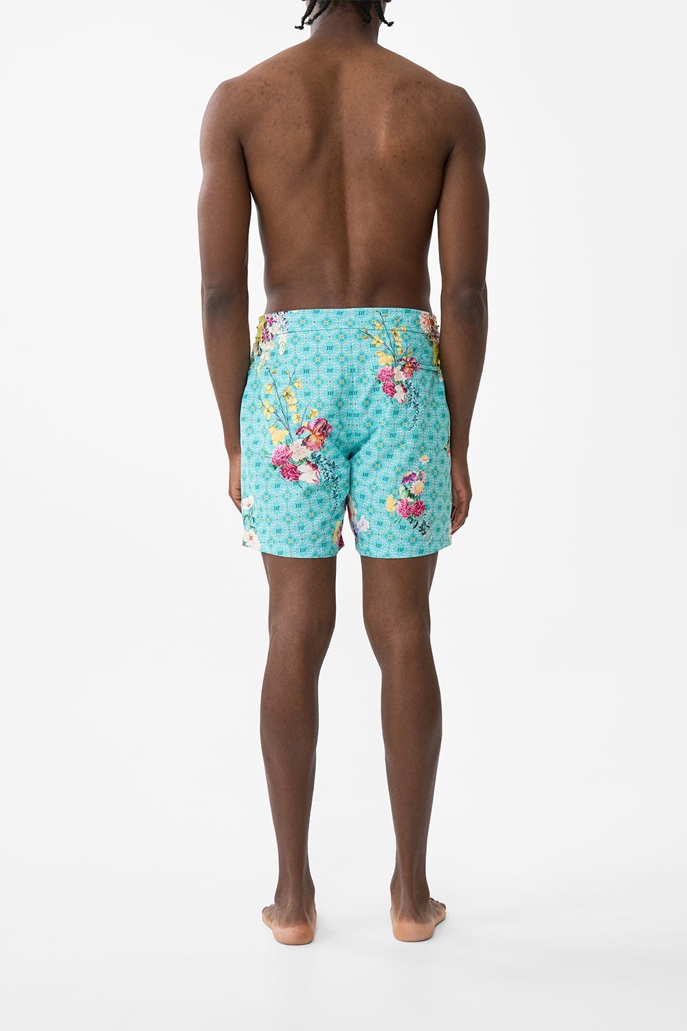 The CAMILLA MID LENGTH BOARDSHORT GARDENS OF QUELUZ in our  print.