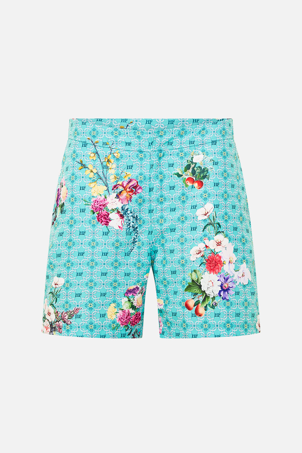 The CAMILLA MID LENGTH BOARDSHORT GARDENS OF QUELUZ in our  print.