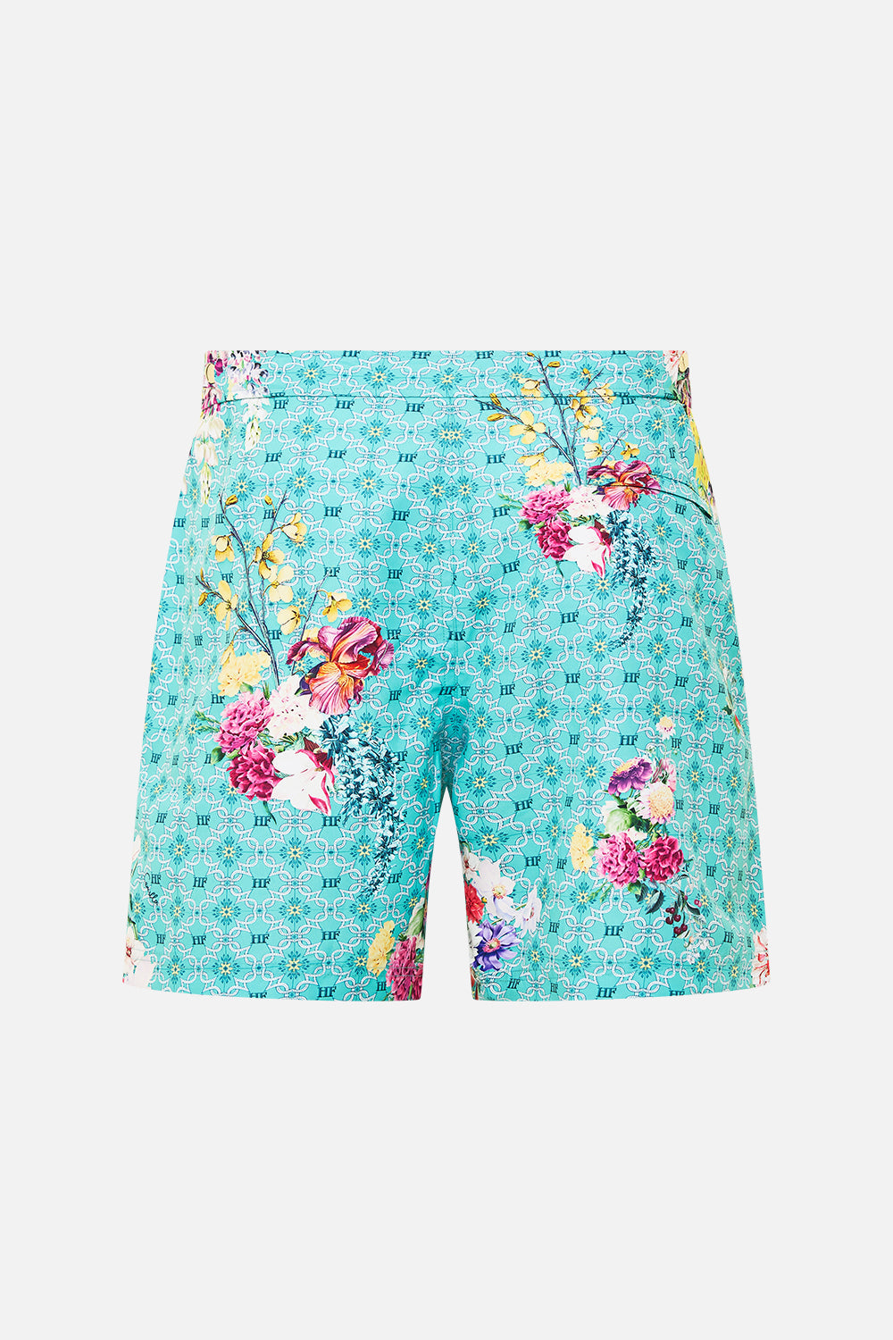 The CAMILLA MID LENGTH BOARDSHORT GARDENS OF QUELUZ in our  print.