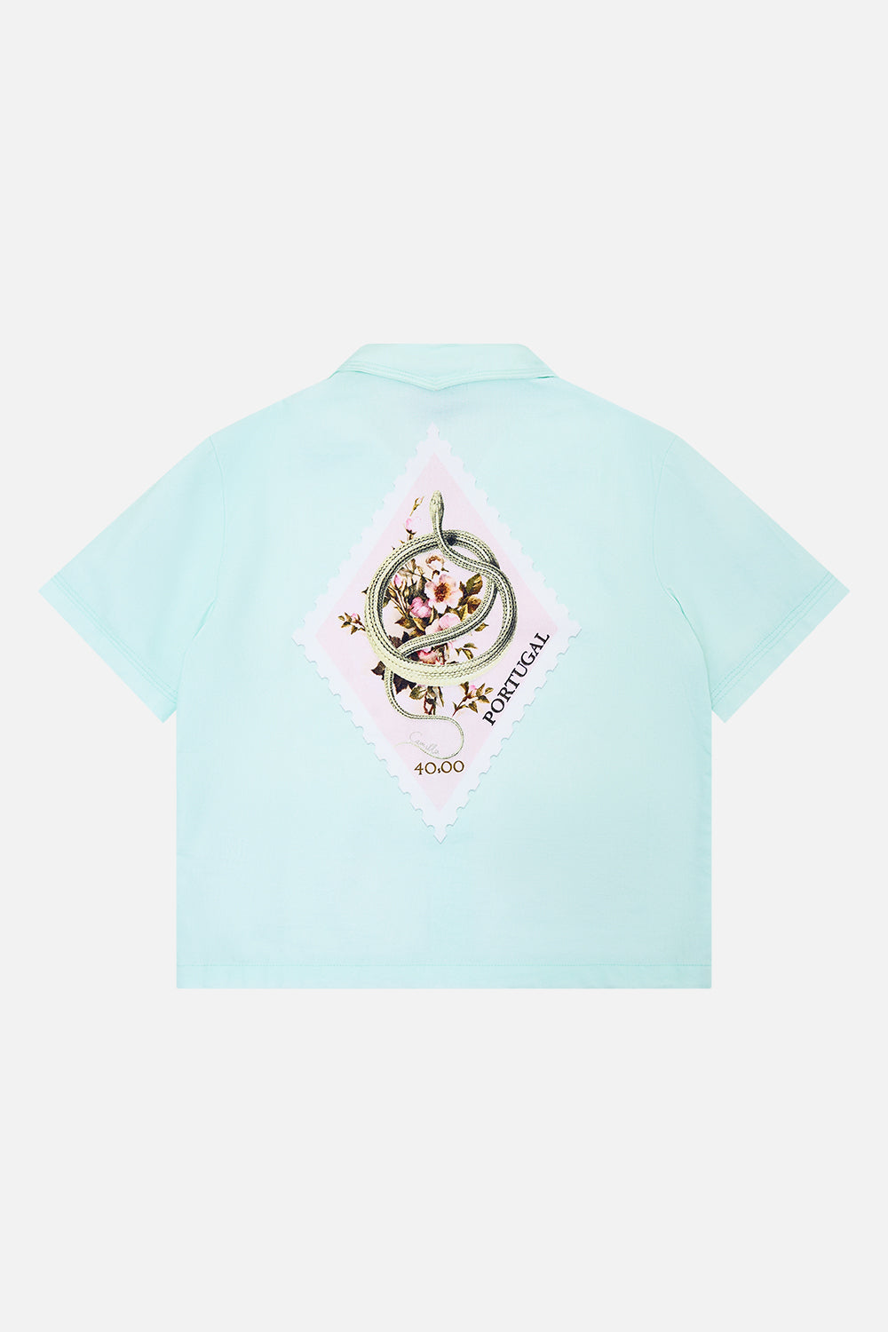 BOYS SHORT SLEEVE CABANA SHIRT 4-10 WITH LOVE FROM LISBON