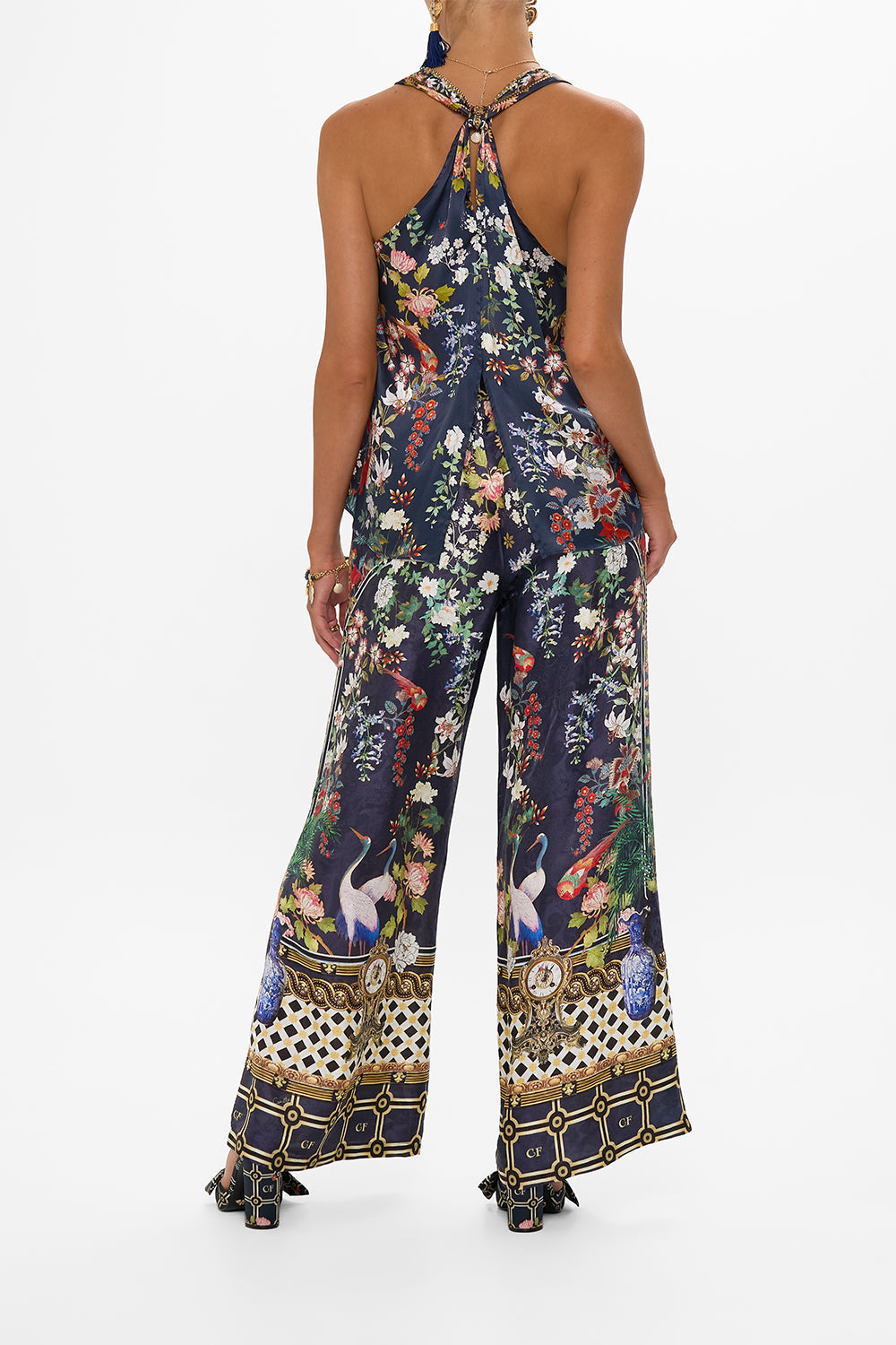 V NECK TOP WITH KNOT BACK PALACIO POETRY