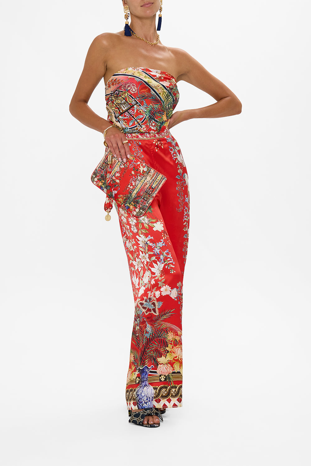 The CAMILLA LONG EYELET SARONG WALL TO WALL WONDERS in our  print.
