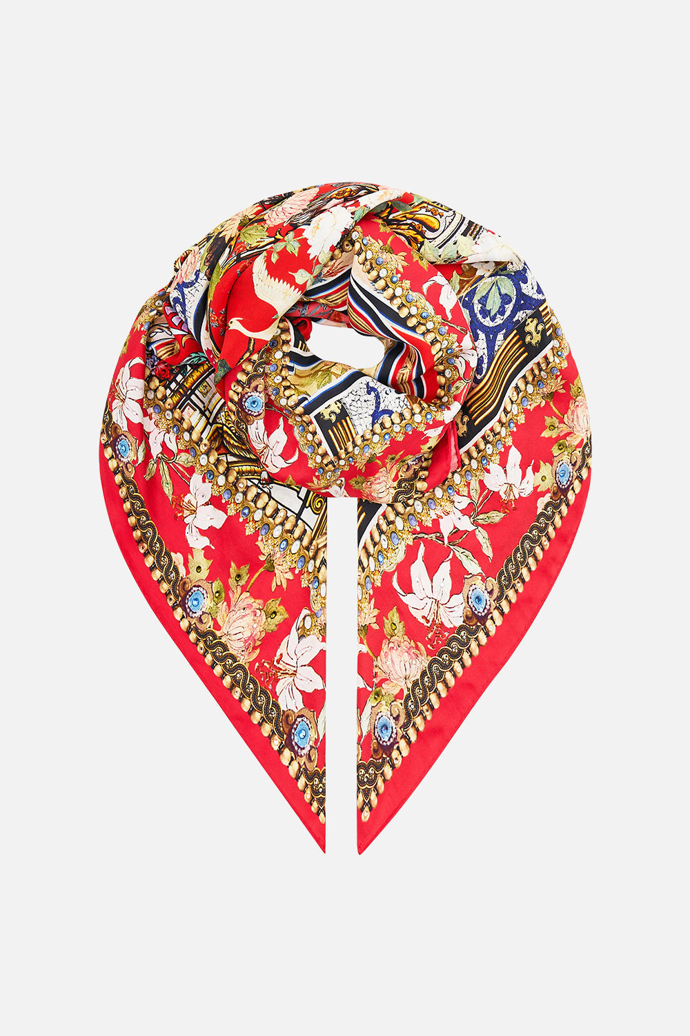 The CAMILLA TUCK DETAIL SWEATER - BLACK PERFUMED IN PORTO in our  print.