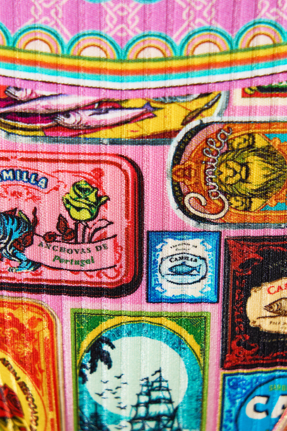 The CAMILLA LARGE SQUARE SCARF WITH LOVE FROM LISBON in our  print.