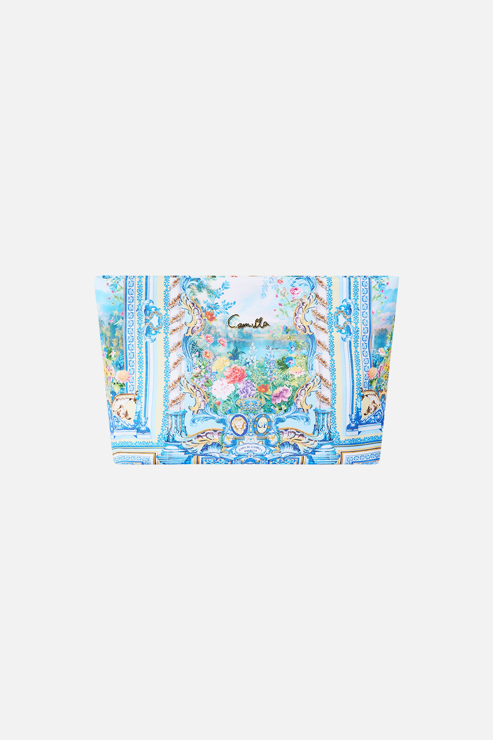 CAMILLA Small Makeup Clutch in Wall To Wall Wonders print