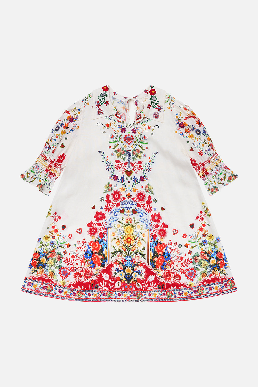 The CAMILLA BOW FRONT MESH CORSET LISBON LULLABY in our  print.