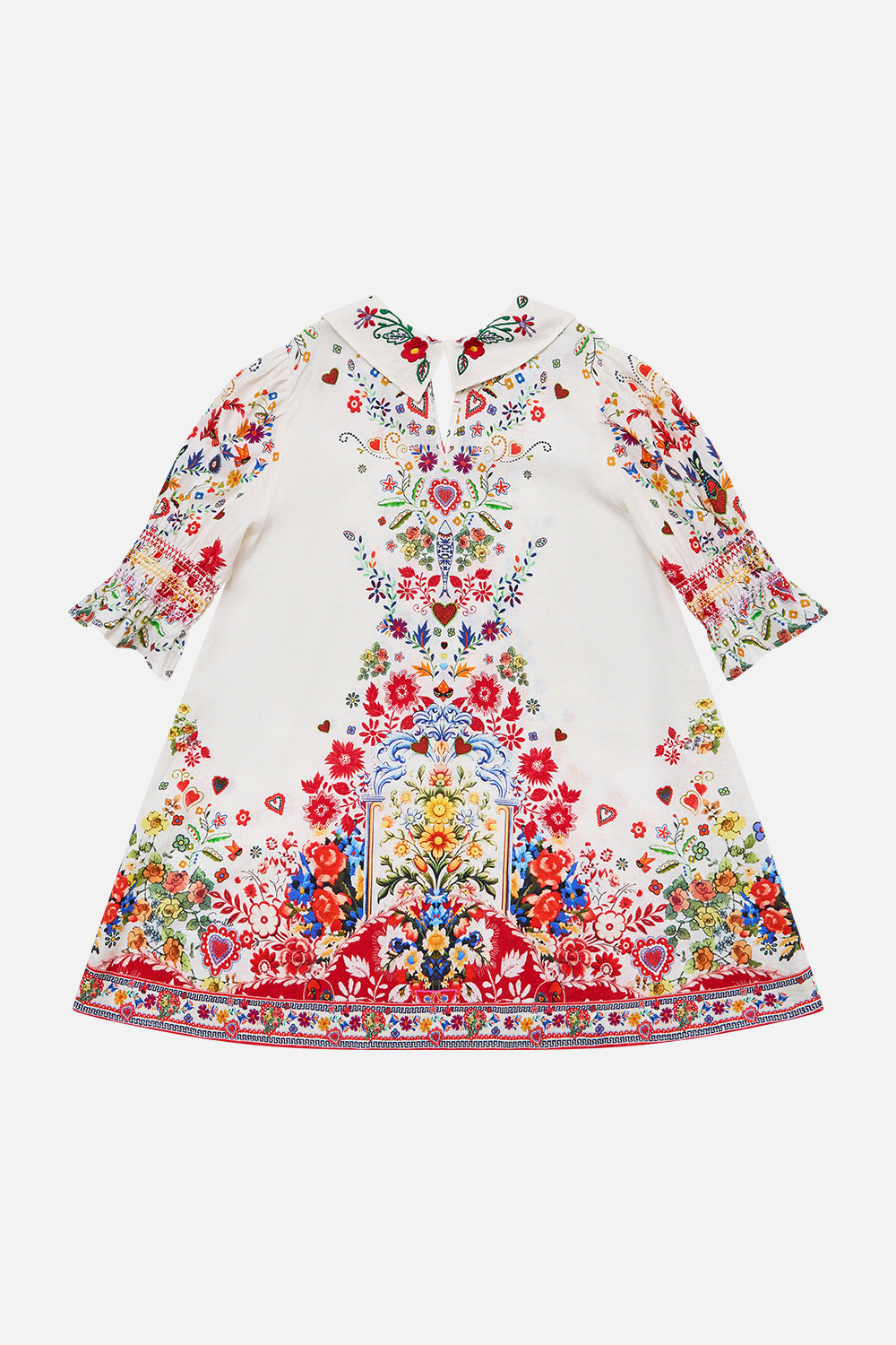 The CAMILLA SHORT KAFTAN WITH TRIM READY FOR MY WELCOME DRINK in our READY FOR MY WELCOME DRINK print.