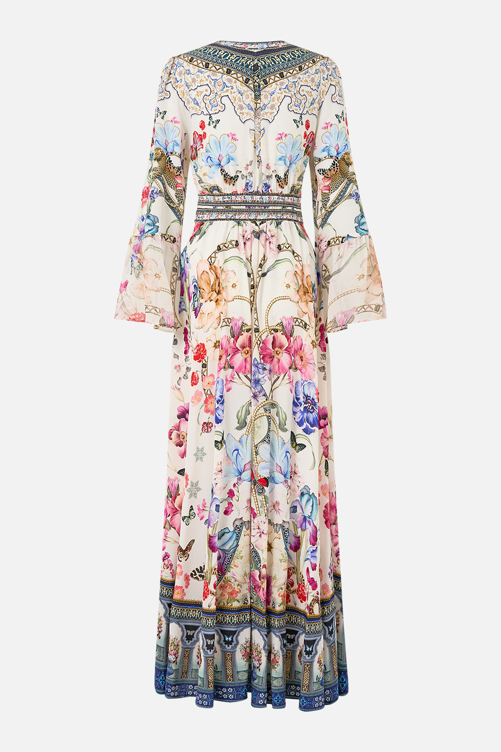 SHAPED WAISTBAND DRESS WITH RUFFLE SLEEVE MONSERRATE MAGIC