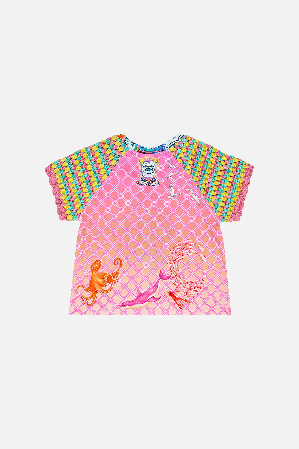 KIDS RAGLAN TEE 12-14 SALTY SPLENDOUR