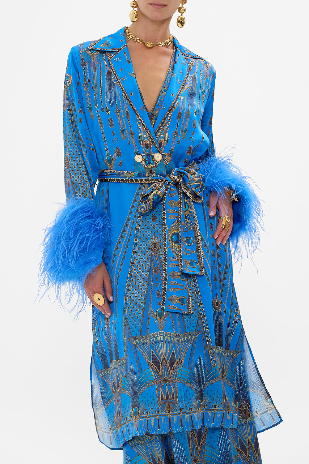 SPLIT CUFF SOFT COAT WITH FEATHERS ARCHIVAL REVIVAL