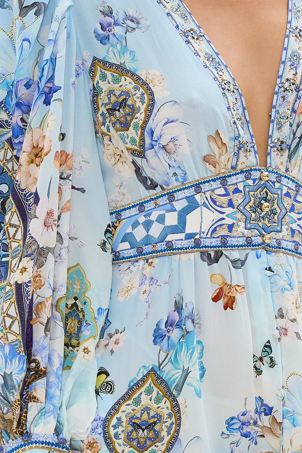 BUTTON FRONT FRILL DRESS AL MANIAL PALACE MEMOIRS