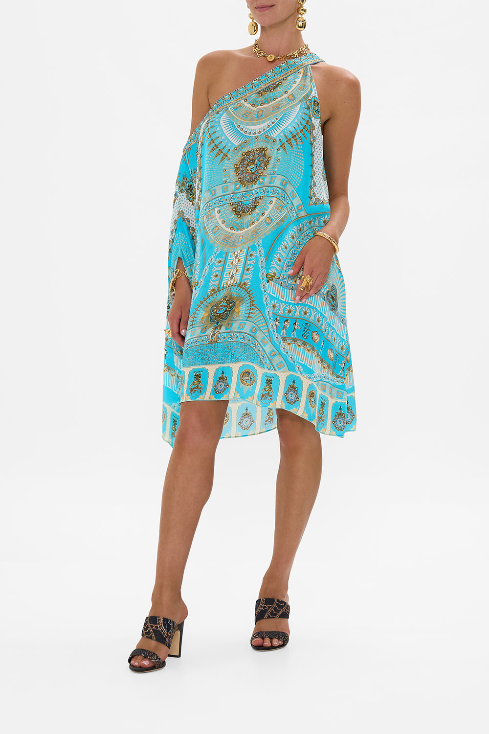 ONE SHOULDER SHORT KAFTAN TEMPLE OF LIGHT