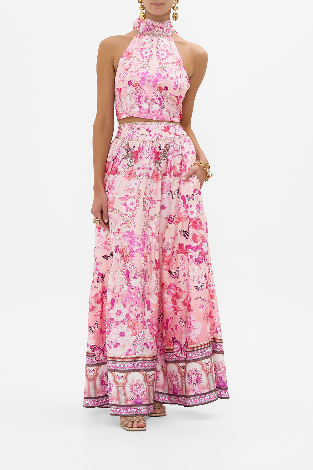 HALTER TIE BACK TOP BOTANICAL NOVELLA