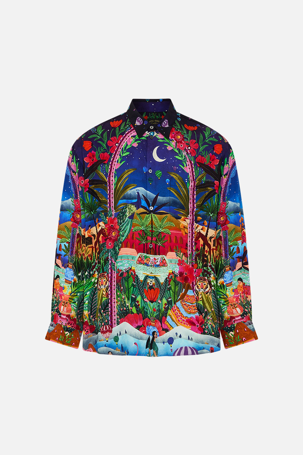 CAMILLA Oversized Shirt in Midnight Muses print. 