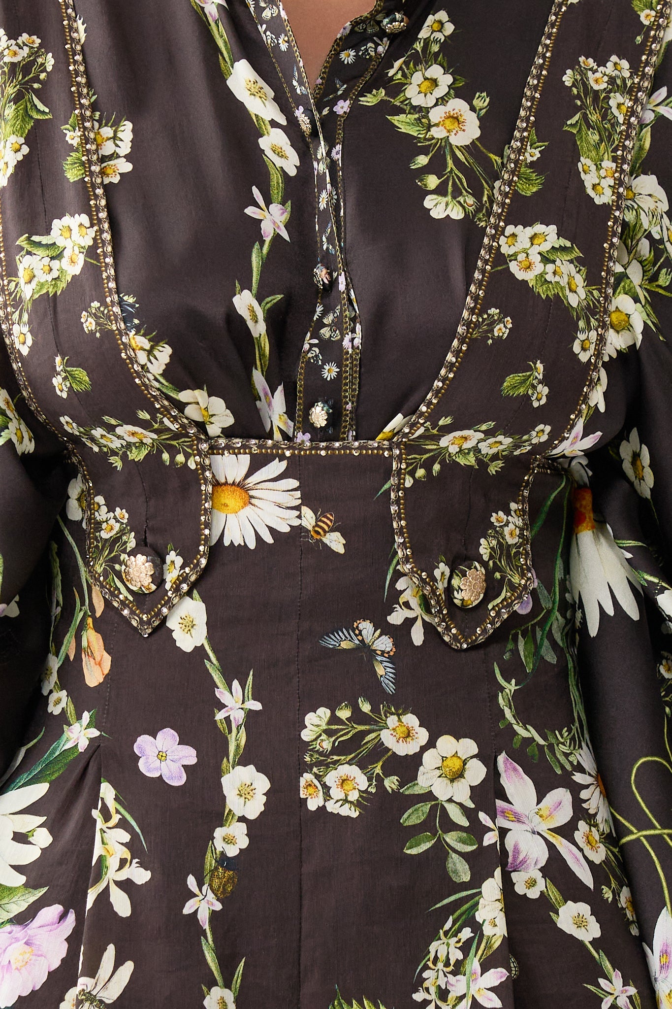 The CAMILLA MINI SHIRT DRESS SPIRIT OF SANTA MARIA in our  print.
