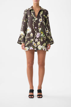 The CAMILLA Long Sleeve Tunic Dress in our Dish It, Daisy print.
