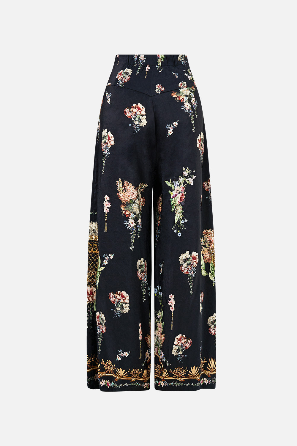 The CAMILLA Corset Waist Wide Leg Pant in our Noble Endeavours print.