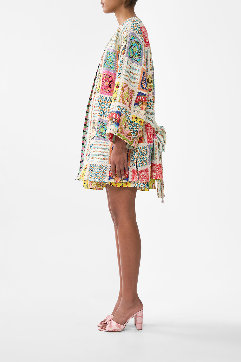 SHORT KIMONO WRAP AROMATIC TIGER FLOWER