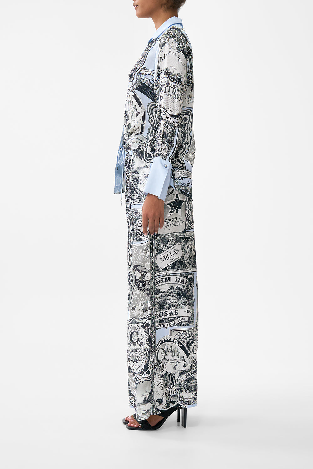 The CAMILLA Pyjama Shirt in our Perfumed In Porto print.