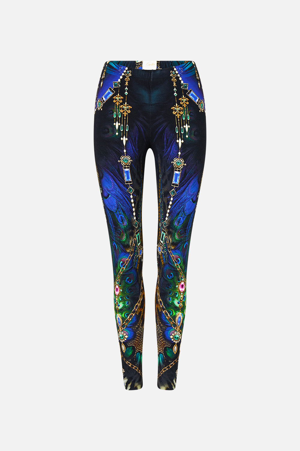 The CAMILLA BANDEAU ONE PIECE WITH EYELET TIE SIDES MAGIC CARPET RIDE in our  print.