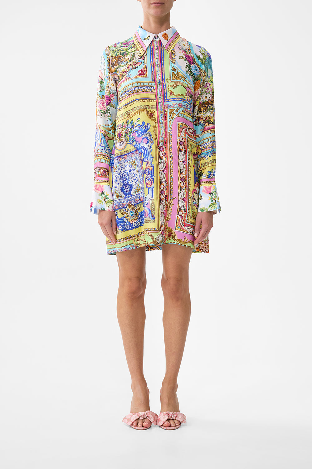 The CAMILLA Mini Shirt Dress in our Spirit Of Santa Maria print.