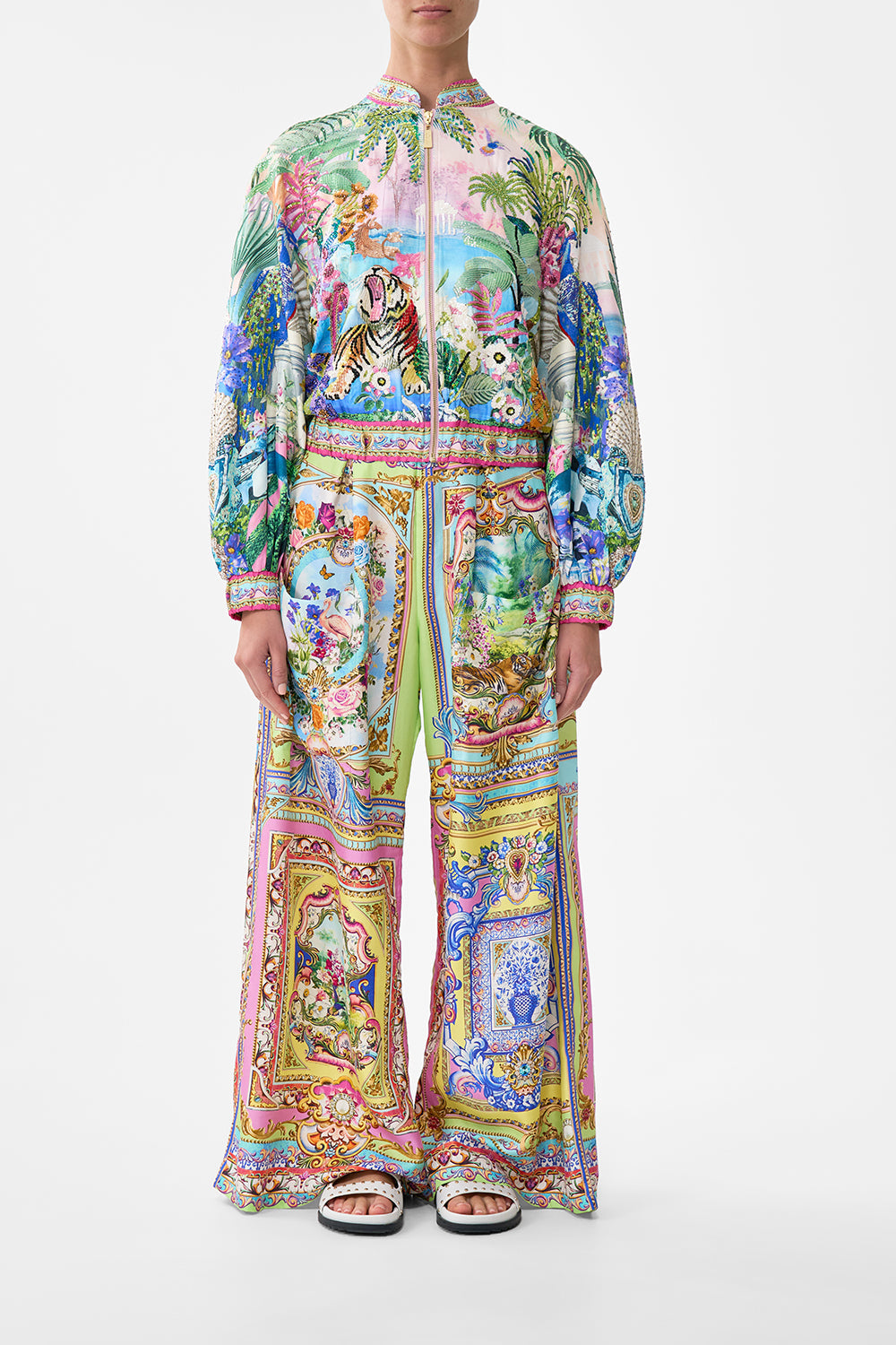 The CAMILLA MULTI WEAR LONG SARONG TILES DARLS in our  print.