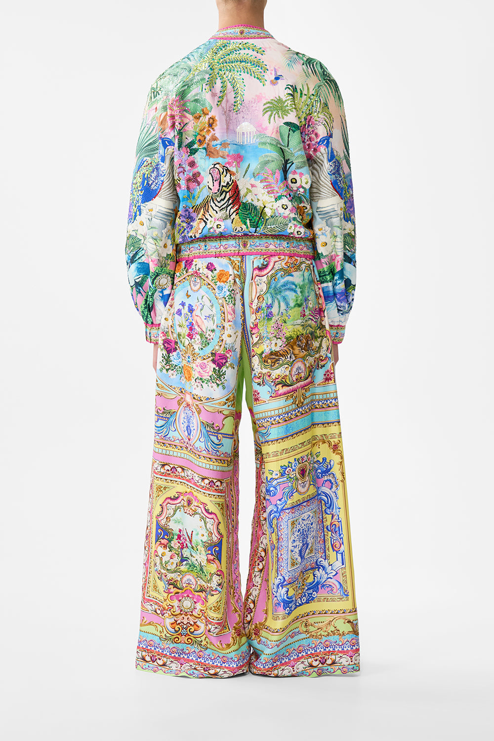 The CAMILLA MULTI WEAR LONG SARONG TILES DARLS in our  print.