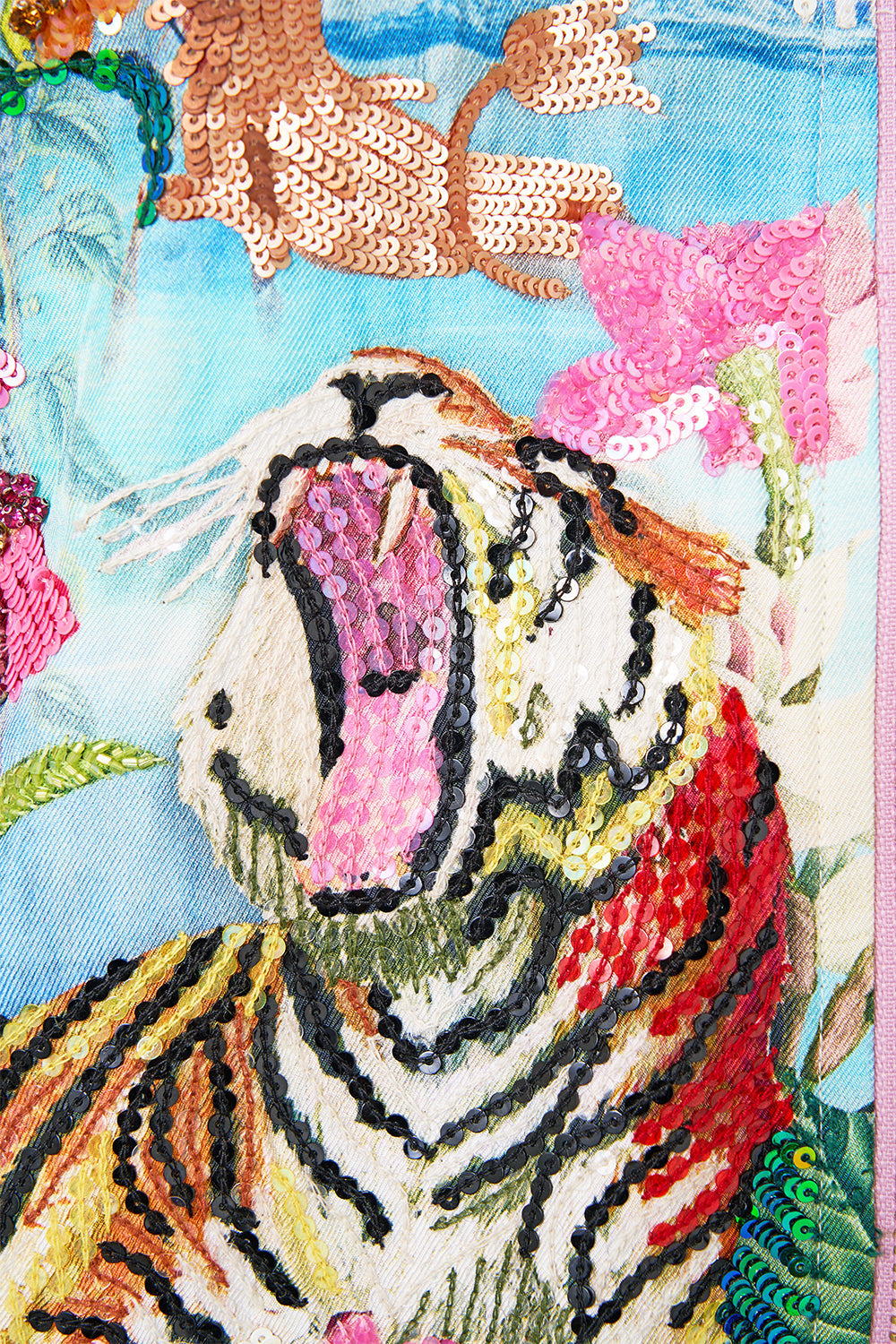 The CAMILLA Blouson Sleeve Bomber in our Spirit Of Santa Maria print.