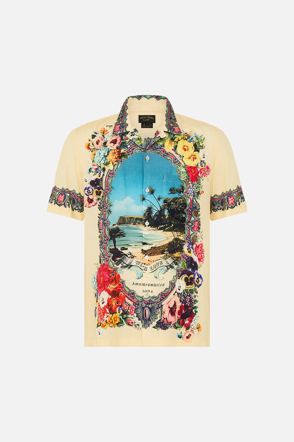 The CAMILLA MID LENGTH BOARDSHORT WITH ELASTIC WAIST TILES DARLS in our  print.
