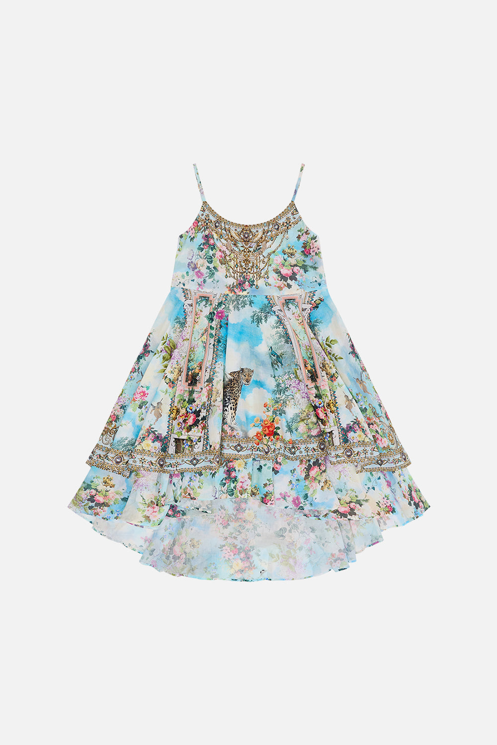 Milla by CAMILLA Floral Round Neck Tiered Dress 12-14 in We Always Have Alexandria Print. 