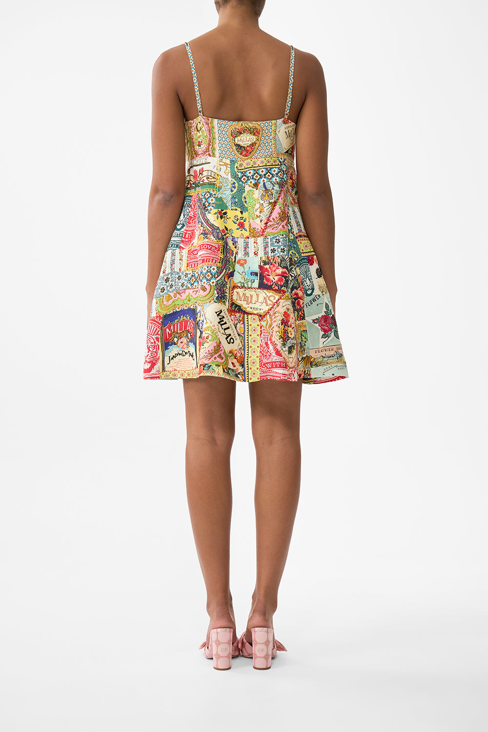 The CAMILLA TIERED DRESS WITH HARDWARE VALLEY OF THE KINGS in our  print.