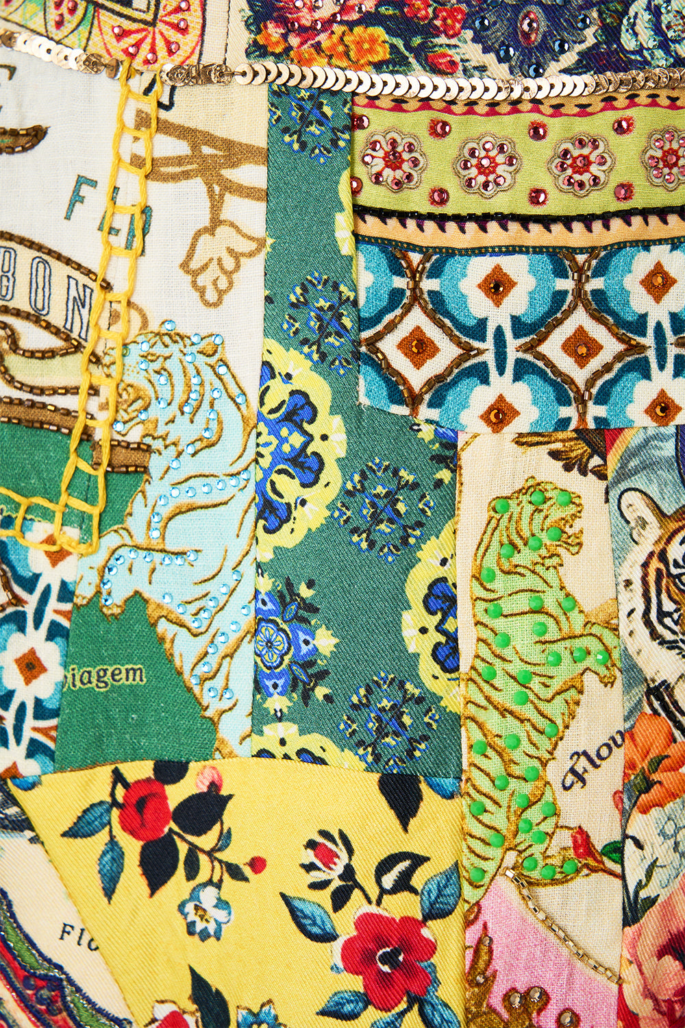 The CAMILLA TIERED DRESS WITH HARDWARE VALLEY OF THE KINGS in our  print.