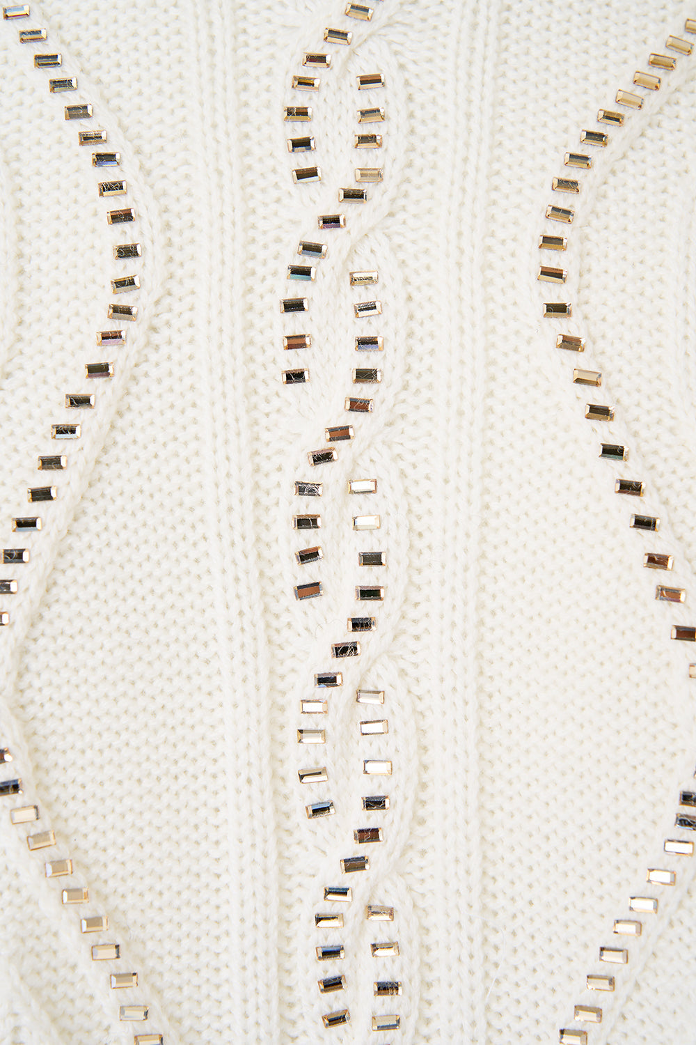 The CAMILLA Roll Neck Knit Jumper in our Solid Ivory print.
