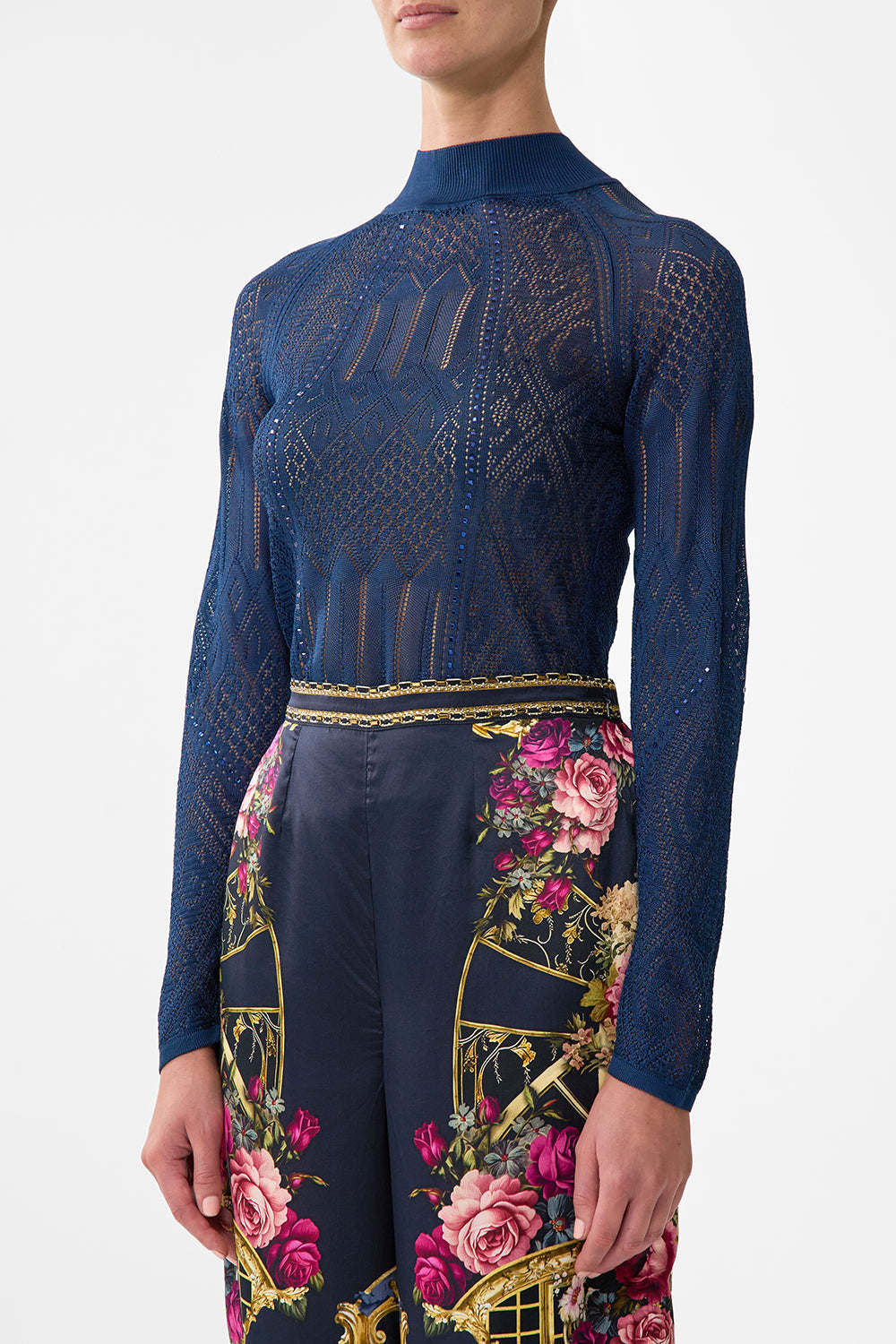 The CAMILLA TIERED MAXI SKIRT SWEET HOME ALEXANDRIA in our  print.