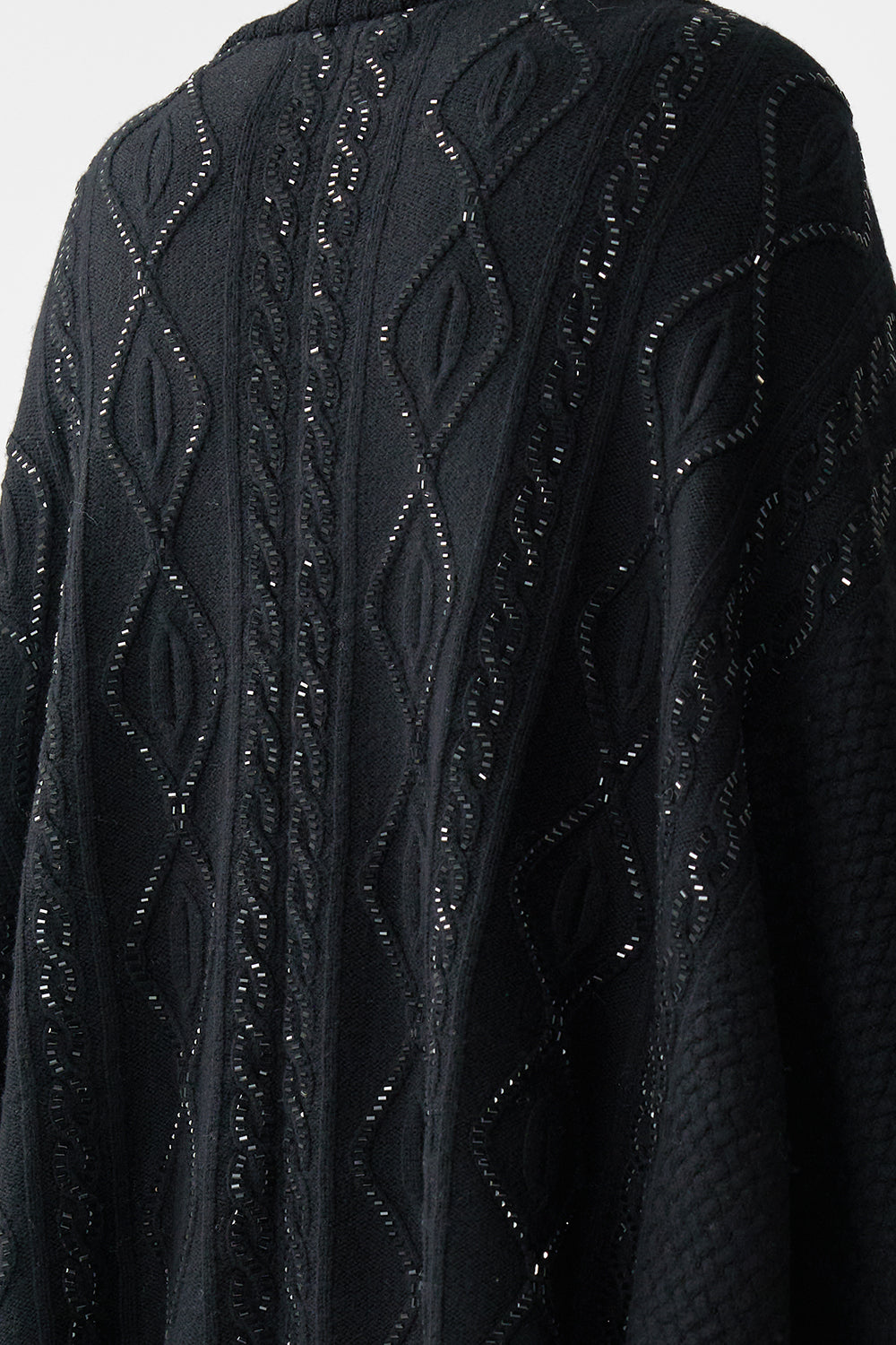 The CAMILLA Cable Knit Layer in our Solid Black print.