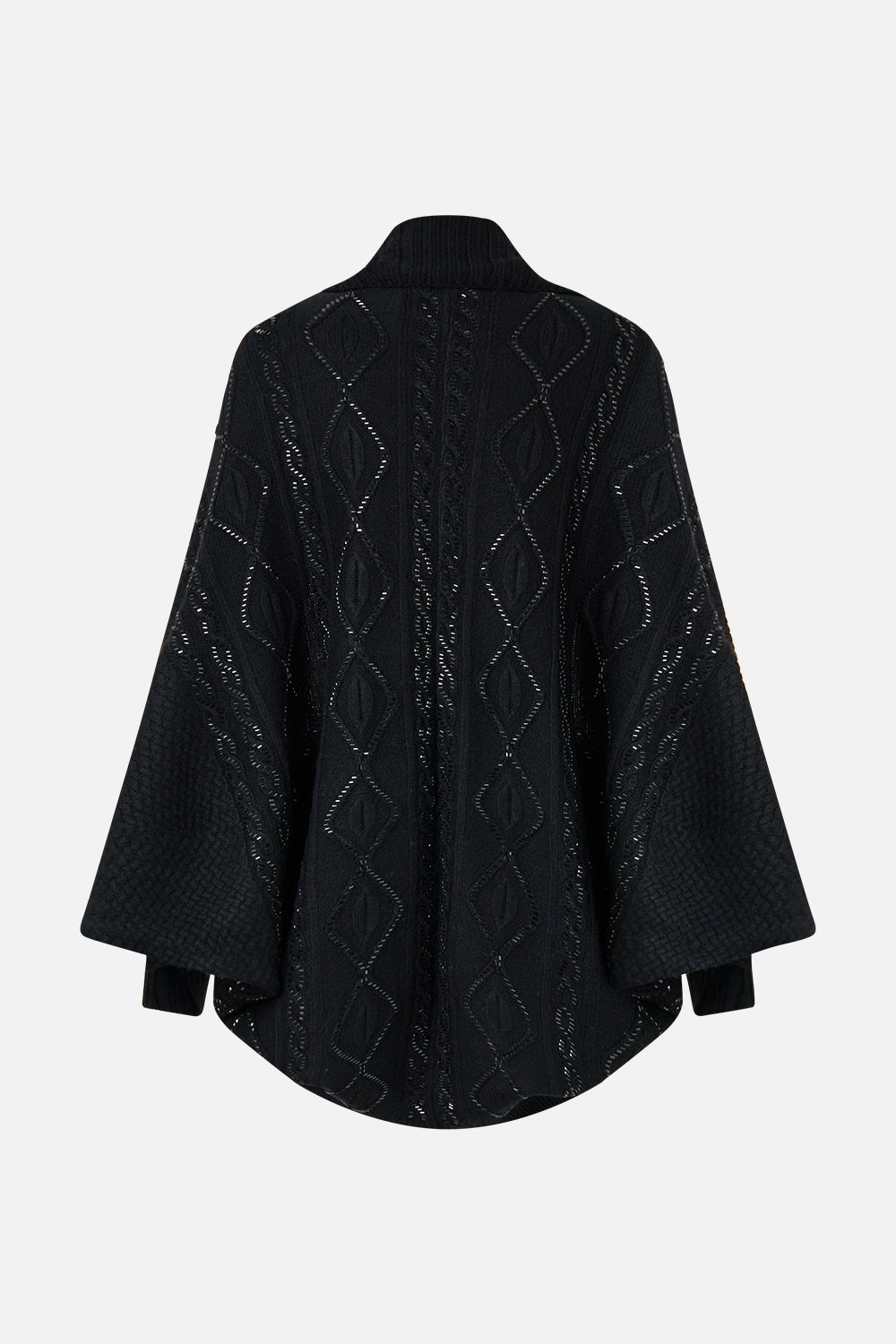 The CAMILLA Cable Knit Layer in our Solid Black print.