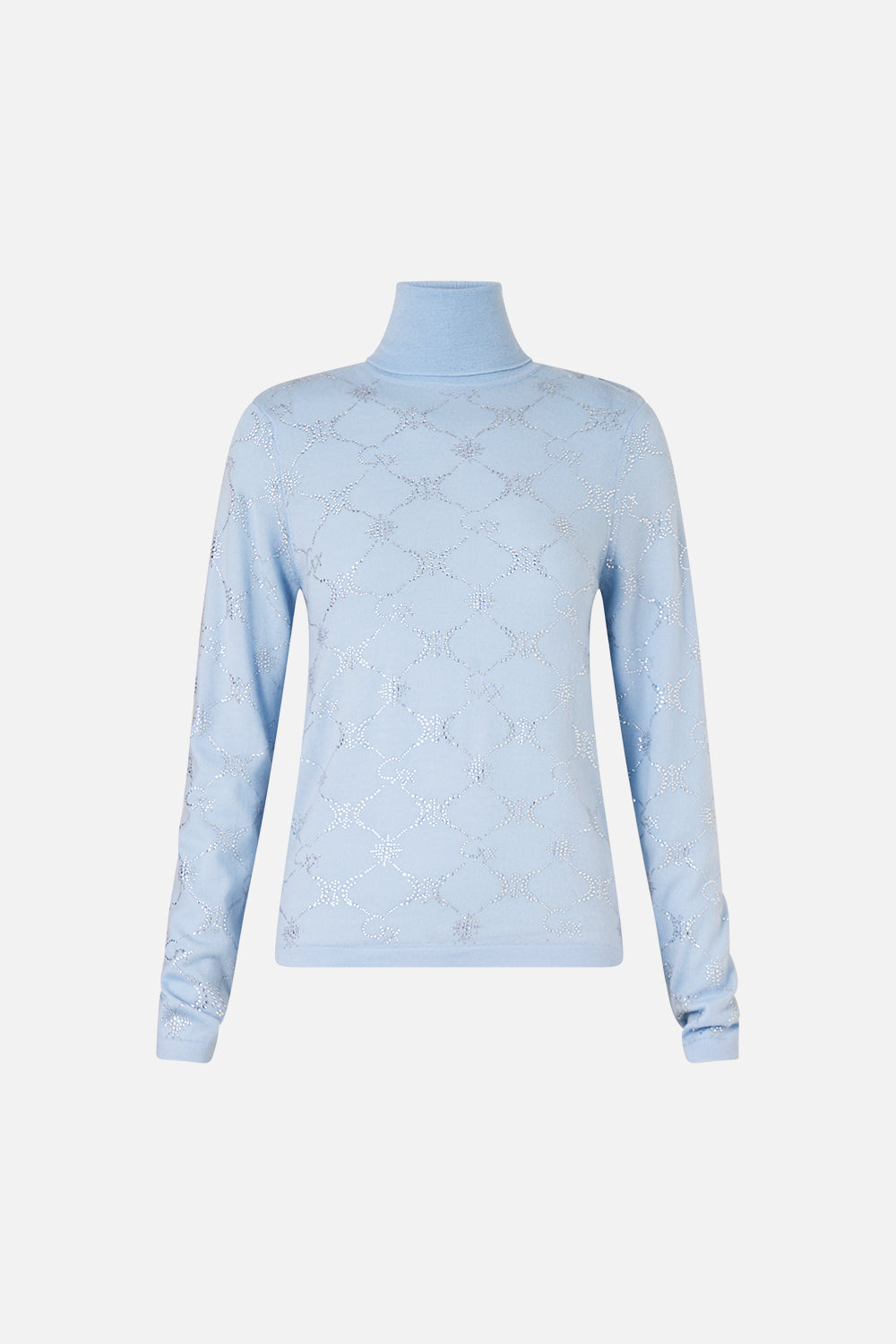 The CAMILLA Fitted Turtle Neck Knit in our Perfumed In Porto print.