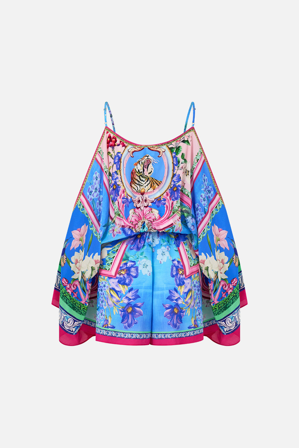 The CAMILLA Drop Shoulder Playsuit in our Spirit Of Santa Maria print.