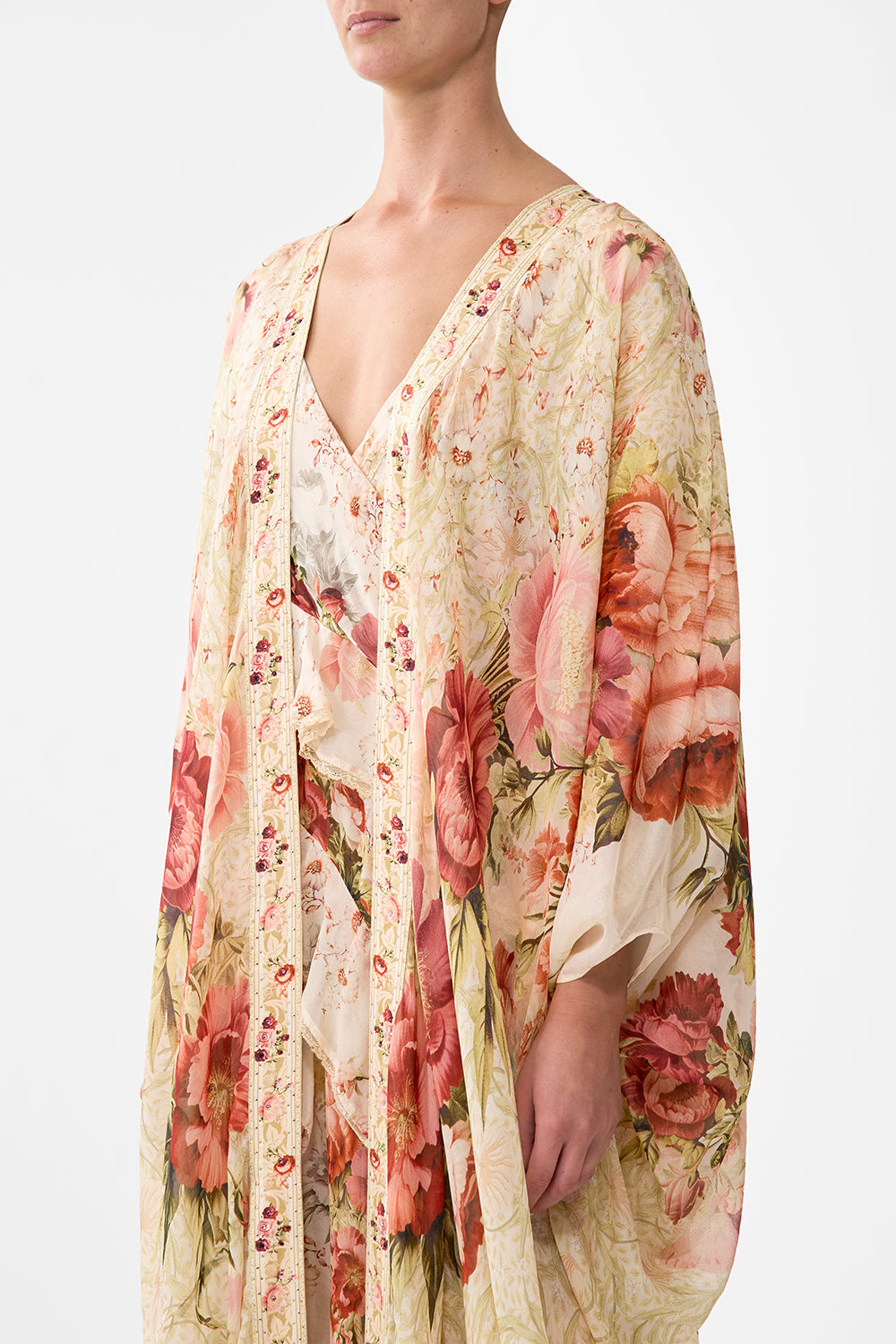 The CAMILLA Layer With Centre Back Panel in our Meet Me At The Majestic print.