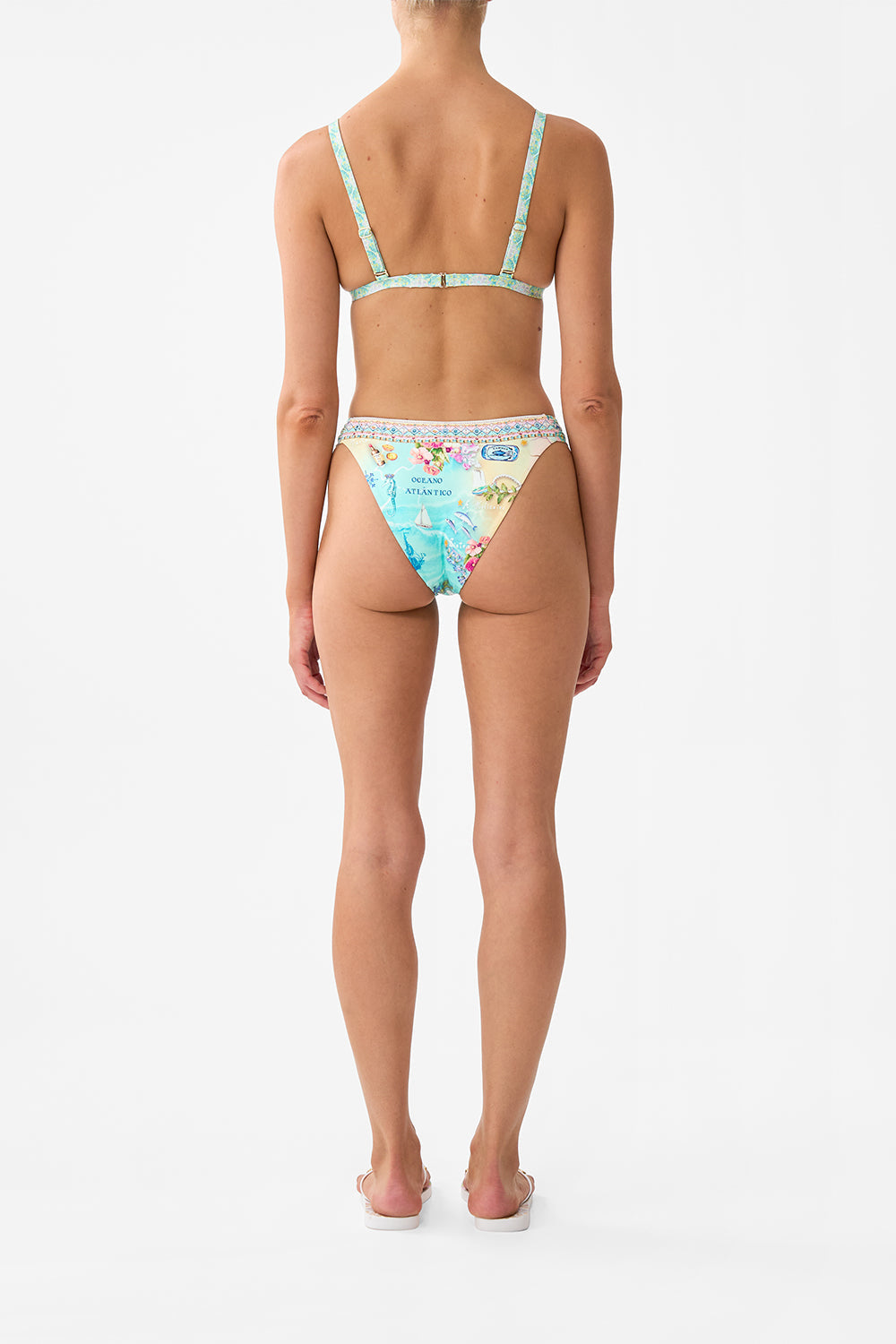 The CAMILLA DOUBLE BREASTED SOFT JACKET PINK PORTO in our  print.