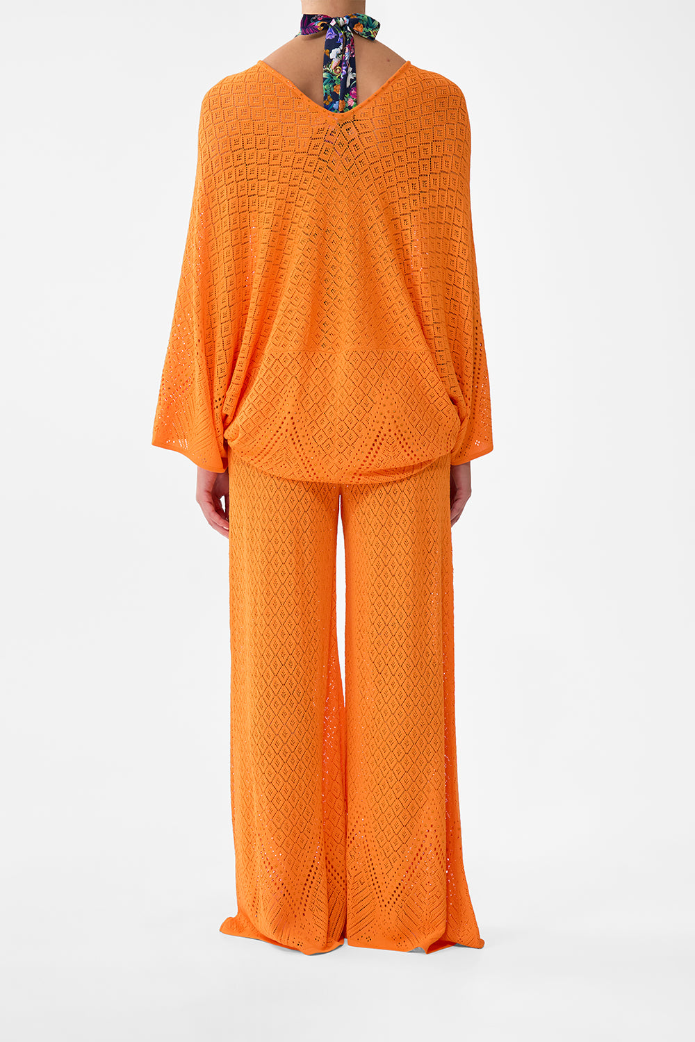 The CAMILLA Relaxed V Neck Knit Top in our Basked In Baroque print.