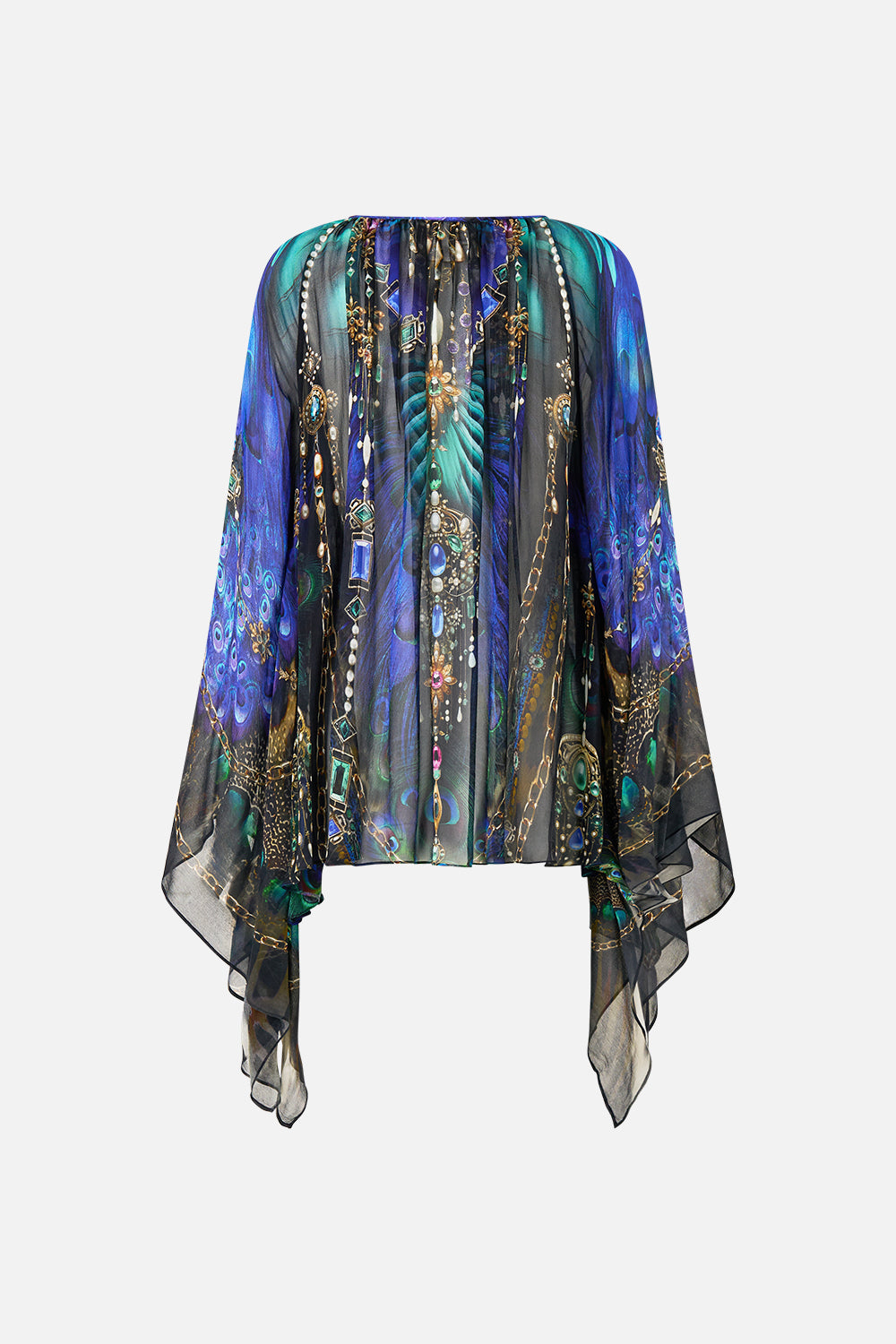 The CAMILLA Blouse With Kimono Sleeve in our Dominican Decadence print.
