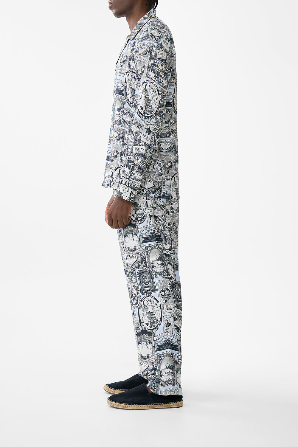 The CAMILLA Long Sleeve Camp Collared Shirt in our Flower Showers print.