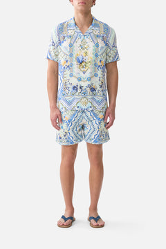 SHORT SLEEVE CAMP COLLARED SHIRT MY HOMESPUN HEART