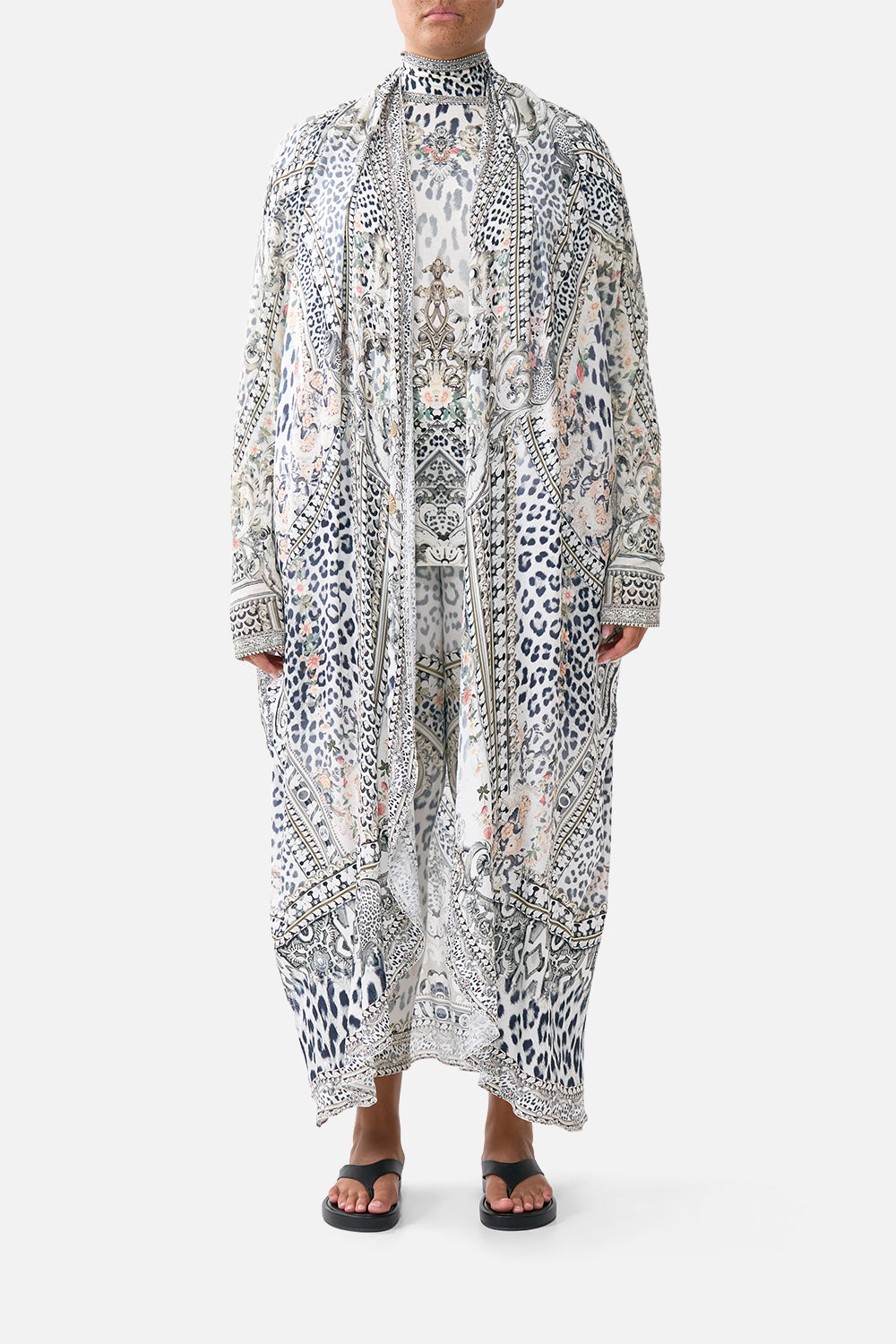 LONG CASUAL JACKET WITH POCKETS MARBLE HEAVEN