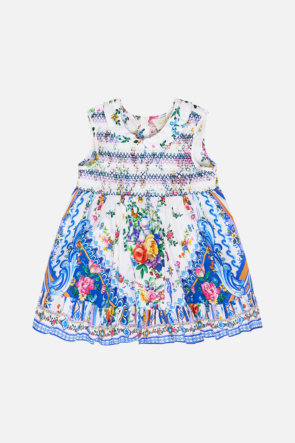 The CAMILLA V NECK FULL LENGTH BIAS SLIP DRESS OTTOMAN ELEGANCE in our  print.