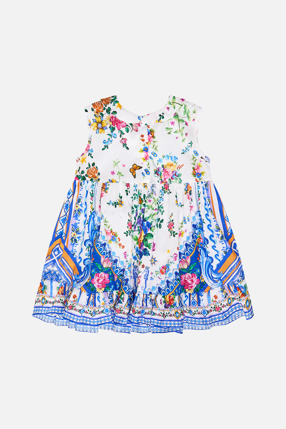 The CAMILLA V NECK FULL LENGTH BIAS SLIP DRESS OTTOMAN ELEGANCE in our  print.