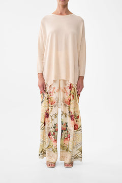 The CAMILLA Long Sleeve Jumper With Print Back in our Meet Me At The Majestic print.